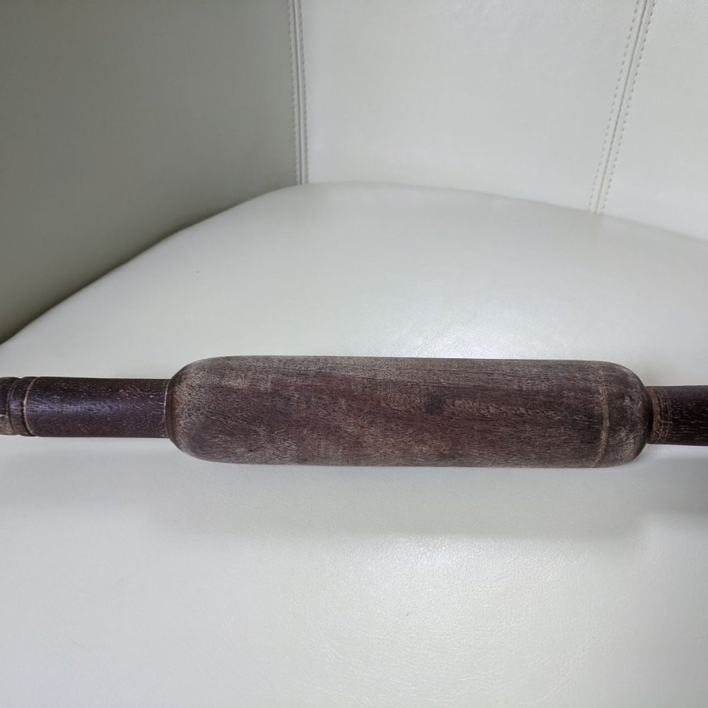 Vintage Dark Wood Rolling Pin